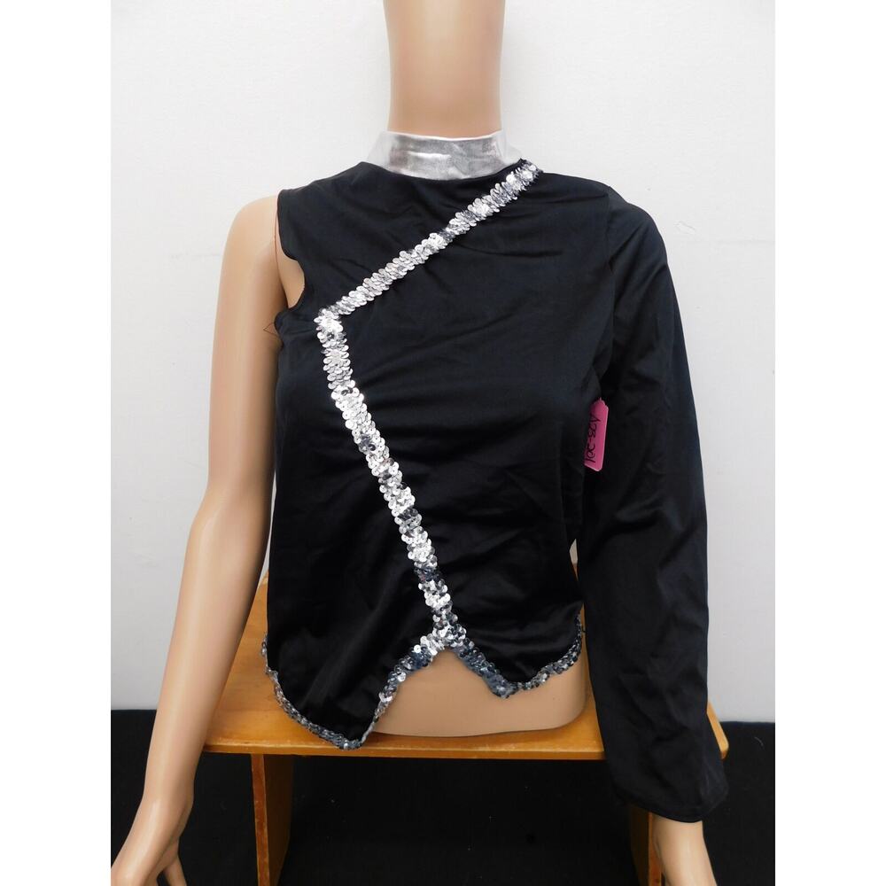 Dance Tank Costume Gallery  NONE Medium Adult Silver  Jazz. Inv-A23-201